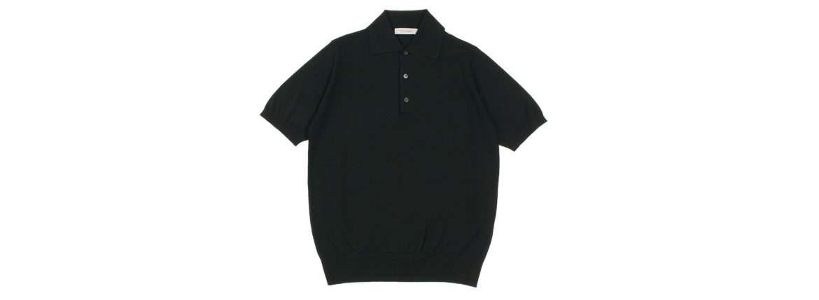 Cruciani(クルチアーニ) 33G Knit Polo Shirt 33ゲージ コットン ニット ポロシャツ BLACK (ブラック・Z0048) made in italy (イタリア製) 2020 春夏新作 愛知 名古屋 altoediritto アルトエデリット