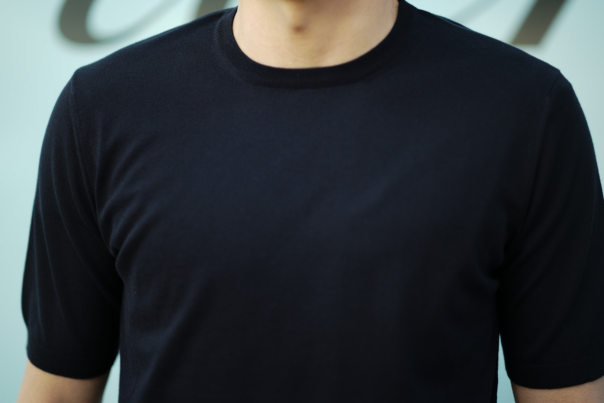  Cruciani(クルチアーニ) 33G Knit T-shirt 33ゲージ コットン ニット Tシャツ NAVY (ネイビー・Z0064)  made in italy (イタリア製) 2020 春夏新作 愛知 名古屋 altoediritto アルトエデリット ニットTEE
