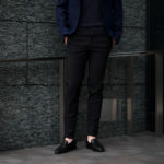 cuervo bopoha (クエルボ ヴァローナ) Sartoria Collection (サルトリア コレクション) Brad (ブラッド) Super 120’s WASHABLE TROPICAL WOOL ウォッシャブル ストレッチ トロピカルウール サマーウール スラックス BLACK (ブラック) MADE IN JAPAN (日本製) 2020 春夏新作のイメージ
