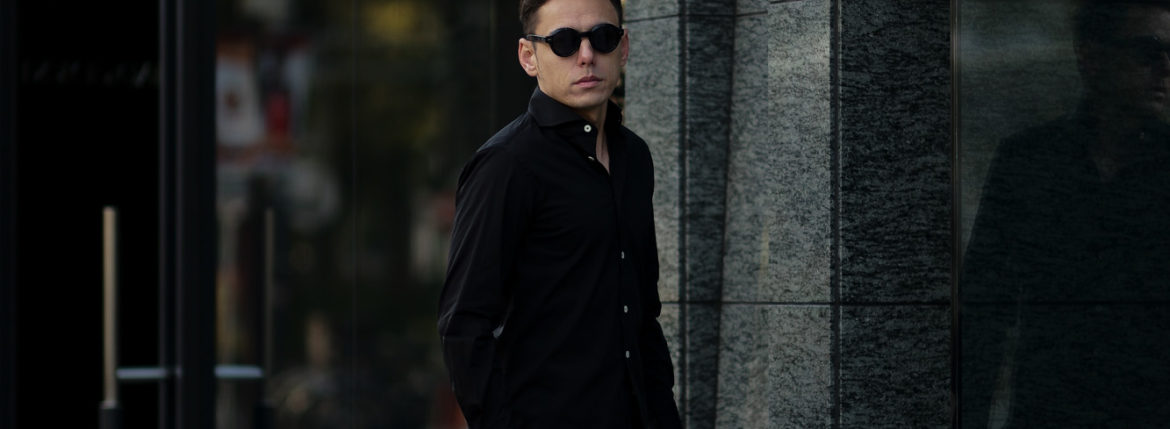 cuervo bopoha(クエルボ ヴァローナ) Sartoria Collection (サルトリア コレクション) Pier(ピエル) STRETCH COTTON ストレッチコットン シャツ BLACK (ブラック) MADE IN ITALY (イタリア製) 2020 春夏新作 イタリアシャツ 愛知 名古屋 altoediritto アルトエデリット