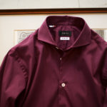 cuervo bopoha(クエルボ ヴァローナ) Sartoria Collection (サルトリア コレクション) Pier(ピエル) STRETCH COTTON ストレッチコットン シャツ BORDEAUX (ボルドー) MADE IN ITALY (イタリア製) 2020 春夏新作 【入荷しました】【フリー分発売開始】のイメージ
