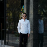 cuervo bopoha(クエルボ ヴァローナ) Sartoria Collection (サルトリア コレクション) Pier(ピエル) STRETCH COTTON ストレッチコットン シャツ WHITE (ホワイト) MADE IN ITALY (イタリア製) 2020 春夏新作のイメージ