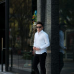 cuervo bopoha(クエルボ ヴァローナ) Sartoria Collection (サルトリア コレクション) Pier(ピエル) STRETCH COTTON ストレッチコットン シャツ WHITE (ホワイト) MADE IN ITALY (イタリア製) 2020 春夏新作のイメージ