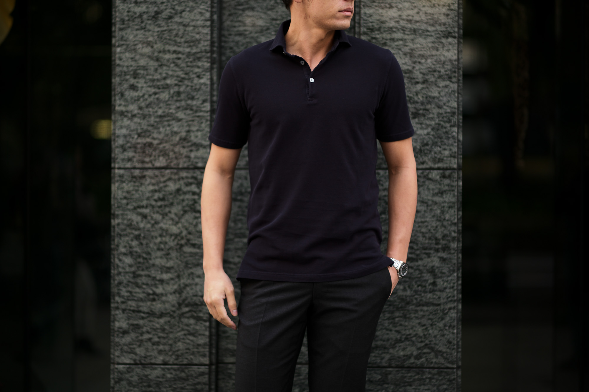 FEDELI(フェデーリ) Piquet Polo Shirt (ピケ ポロシャツ) カノコ ポロシャツ NAVY (ネイビー・626) made in italy (イタリア製)2020 春夏新作 愛知 名古屋 altoediritto アルトエデリット ポロ