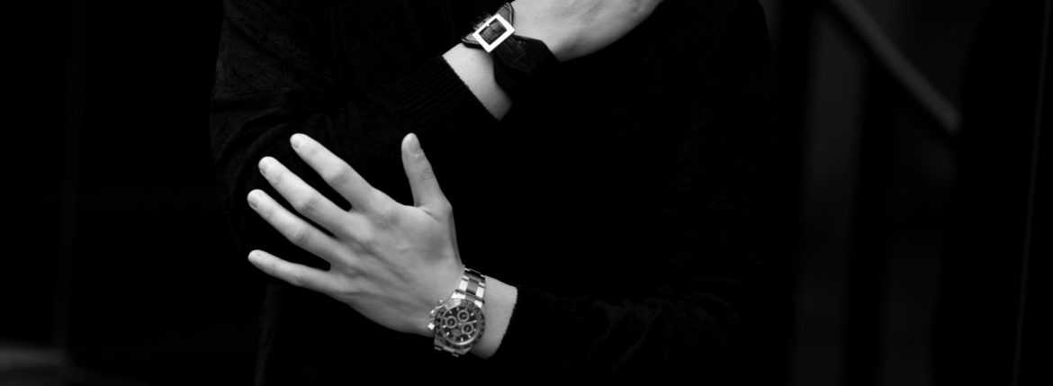 FIXER(フィクサー) CROCODILE LEATHER BRACELET 925 STERLING SILVER(925 スターリングシルバー) クロコダイル レザー ブレスレット BLACK (ブラック) 2020 【ご予約受付中】【2020.3.14(Sat)～2020.3.29(Sun)】愛知 名古屋 altoediritto アルトエデリット クロコダイル ブレスレット バングル