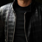 Georges de Patricia (ジョルジュ ド パトリシア) Huracan Porosus Crocodile(ウラカン ポロサス クロコダイル) 925 STERLING SILVER (925 スターリングシルバー) Porosus Crocodile ポロサス クロコダイル エキゾチックレザー ダブルライダース ジャケット NOIR (ブラック) 2020 【Special Model】【ご予約受付中】のイメージ