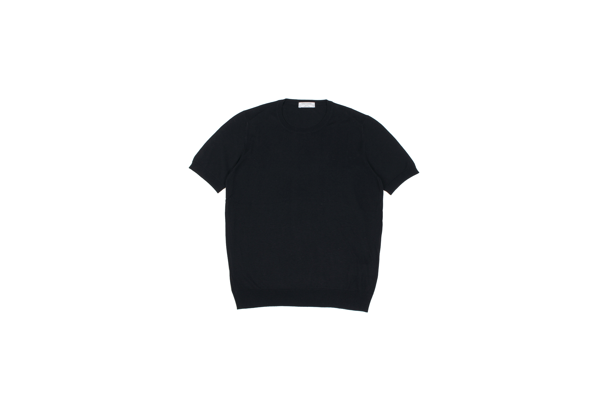 Gran Sasso (グランサッソ) Silk Knit T-shirt (シルクニット Tシャツ) SETA (シルク 100%) ショートスリーブ シルク ニット Tシャツ BLACK (ブラック・099)　made in italy (イタリア製) 2020 春夏新作 gransasso 愛知 名古屋 altoediritto アルトエデリット