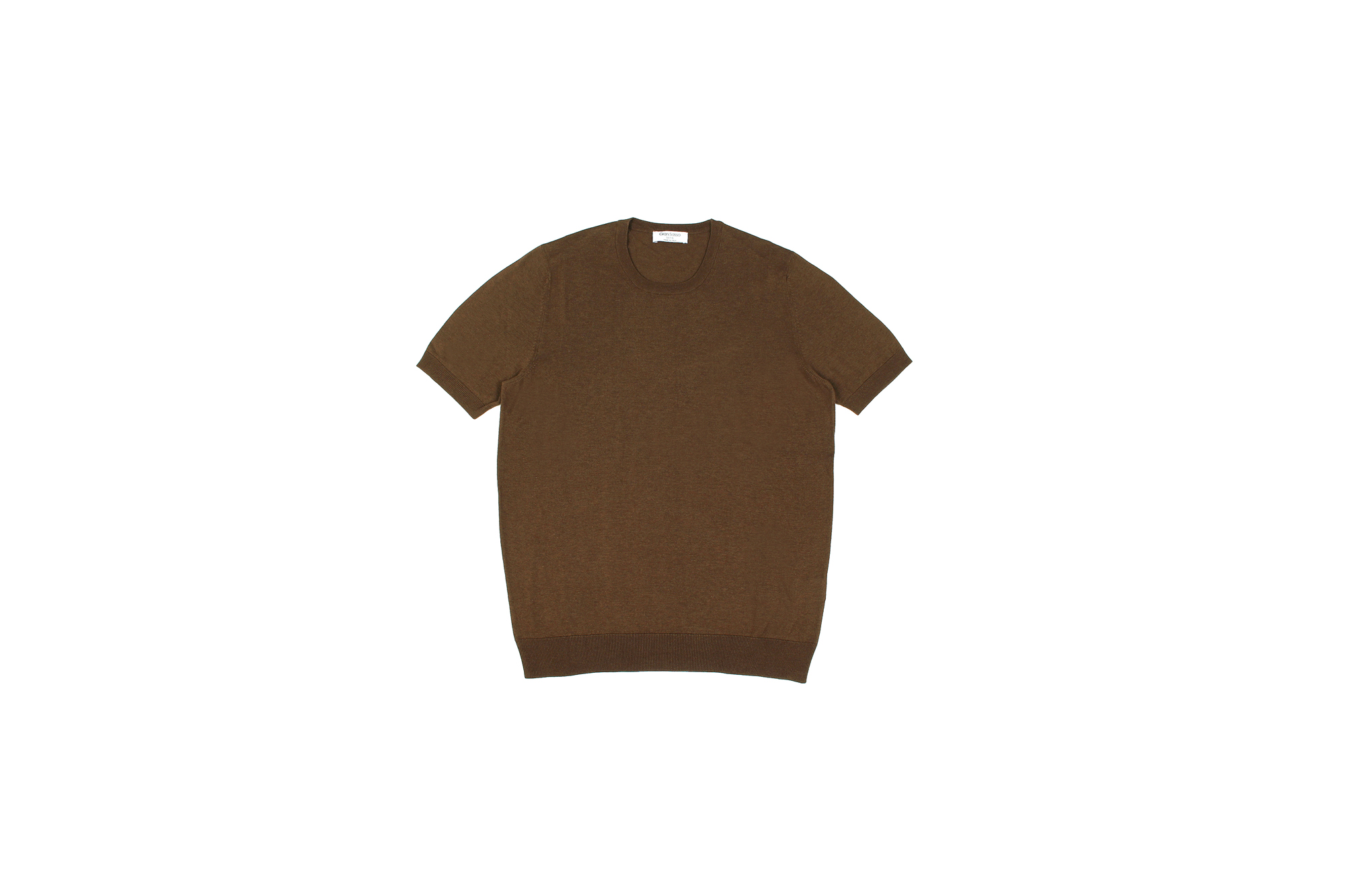 Gran Sasso (グランサッソ) Silk Knit T-shirt (シルクニット Tシャツ) SETA (シルク 100%) ショートスリーブ シルク ニット Tシャツ GOLD (ゴールド・170)　made in italy (イタリア製) 2020 春夏新作 gransasso 愛知 名古屋 altoediritto アルトエデリット