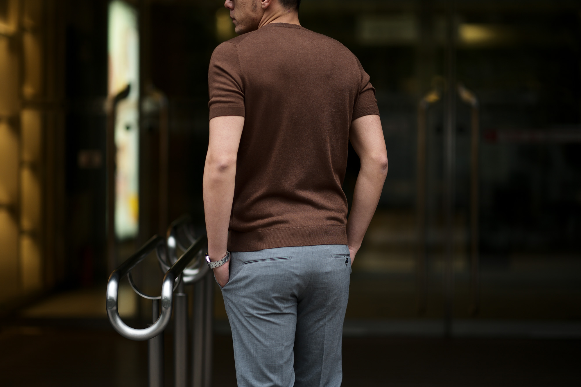 Gran Sasso (グランサッソ) Silk Knit T-shirt (シルクニット Tシャツ) SETA (シルク 100%) ショートスリーブ シルク ニット Tシャツ GOLD (ゴールド・170)　made in italy (イタリア製) 2020 春夏新作 gransasso 愛知 名古屋 altoediritto アルトエデリット