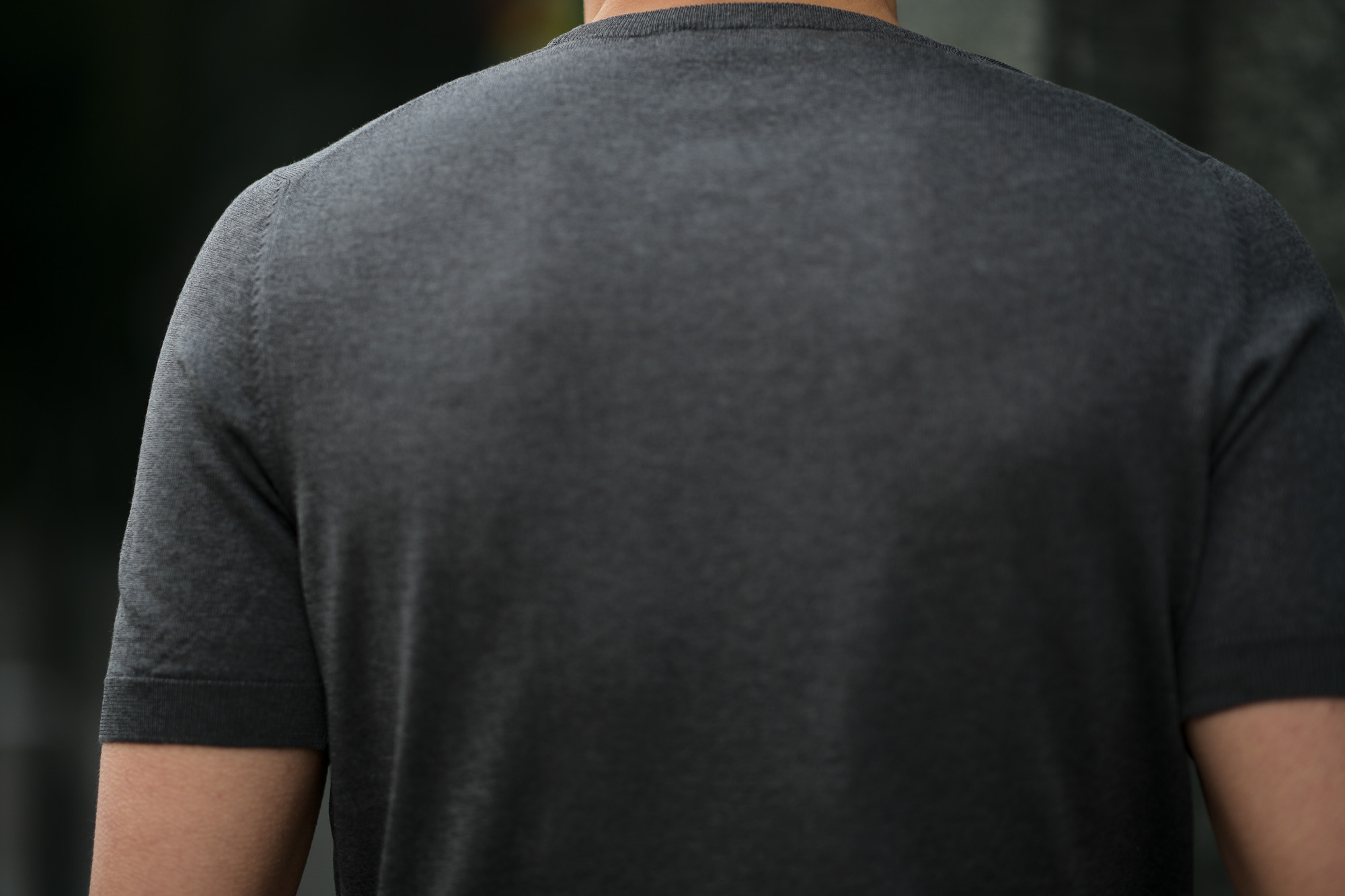 Gran Sasso (グランサッソ) Silk Knit T-shirt (シルクニット Tシャツ) SETA (シルク 100%) ショートスリーブ シルク ニット Tシャツ GREY (グレー・097)　made in italy (イタリア製) 2020 春夏新作  gransasso 愛知 名古屋 altoediritto アルトエデリット