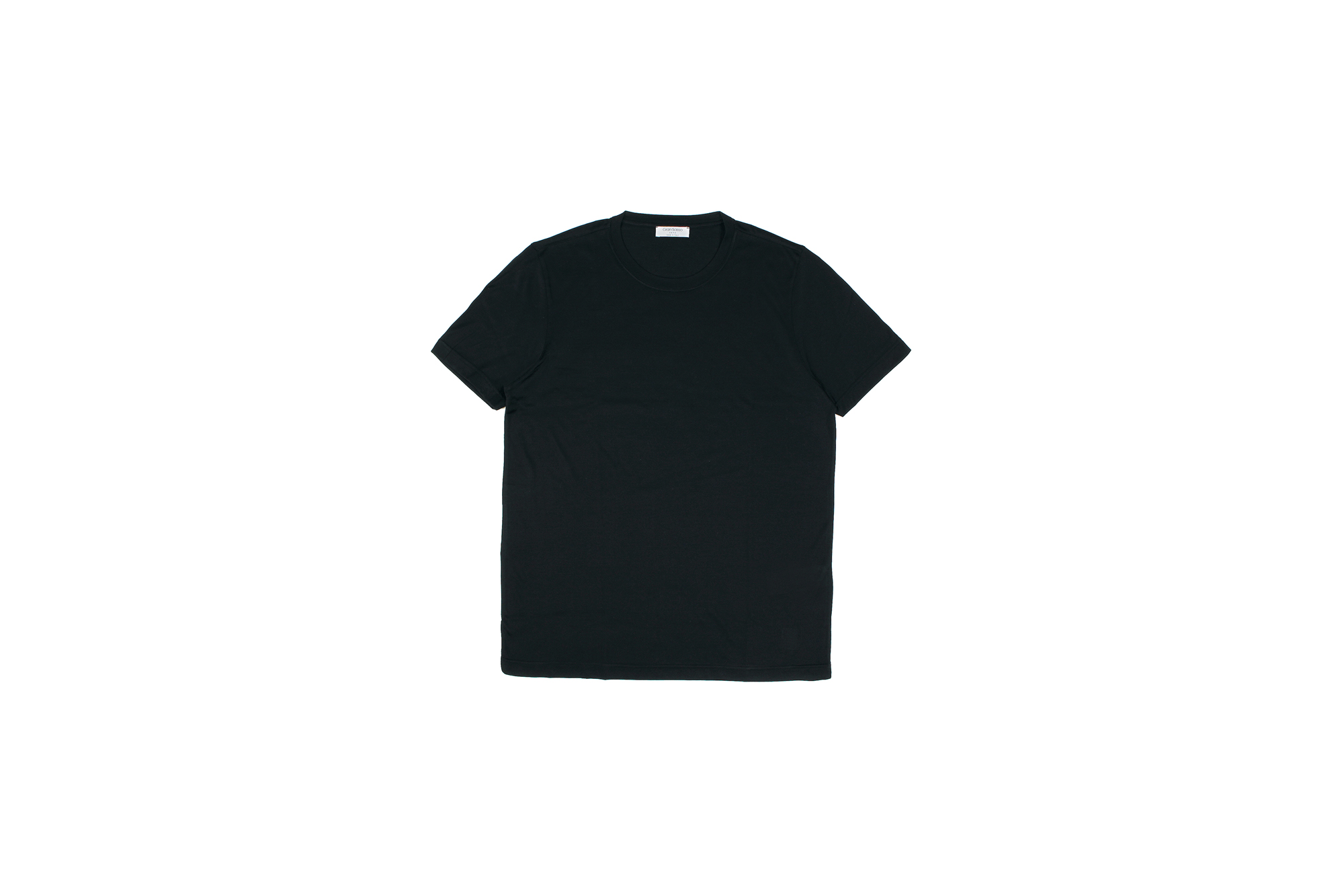 Gran Sasso (グランサッソ) Silk T-shirt (シルク Tシャツ) SETA (シルク 100%) ショートスリーブ シルク Tシャツ BLACK (ブラック・303) made in italy (イタリア製) 2020 春夏新作 愛知 名古屋 altoediritto アルトエデリット