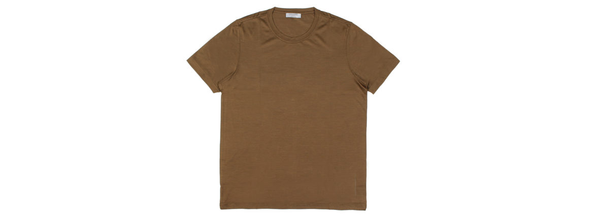 Gran Sasso (グランサッソ) Silk T-shirt (シルク Tシャツ) SETA (シルク 100%) ショートスリーブ シルク Tシャツ GOLD (ゴールド・160) made in italy (イタリア製) 2020 春夏新作 愛知 名古屋 altoediritto アルトエデリット