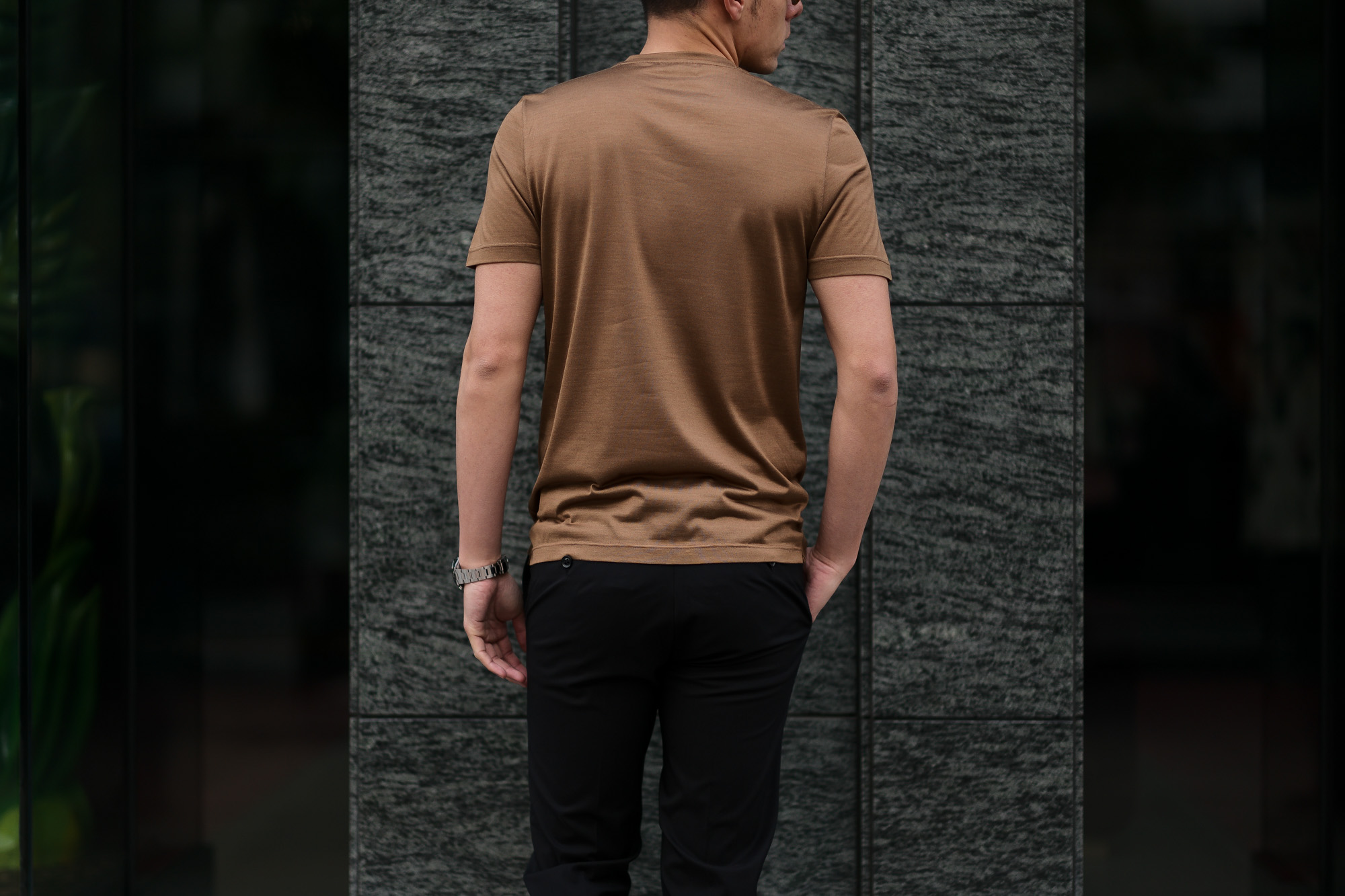 Gran Sasso (グランサッソ) Silk T-shirt (シルク Tシャツ) SETA (シルク 100%) ショートスリーブ シルク Tシャツ GOLD (ゴールド・160) made in italy (イタリア製) 2020 春夏新作  愛知 名古屋 altoediritto アルトエデリット