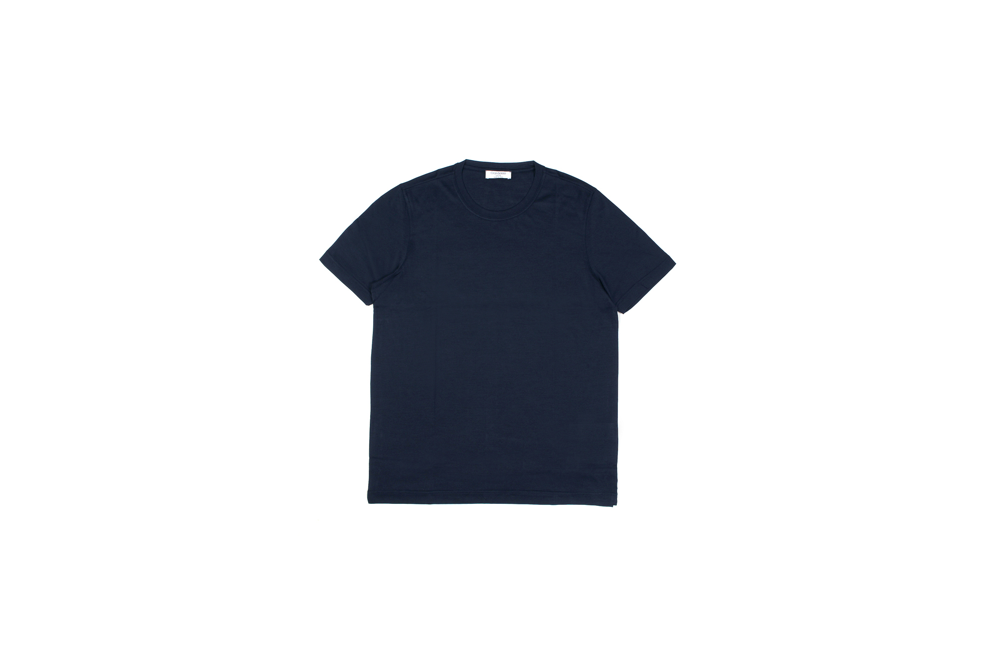 Gran Sasso (グランサッソ) Silk T-shirt (シルク Tシャツ) SETA (シルク 100%) ショートスリーブ シルク Tシャツ NAVY (ネイビー・308) made in italy (イタリア製) 2020 春夏新作 愛知 名古屋 altoediritto アルトエデリット