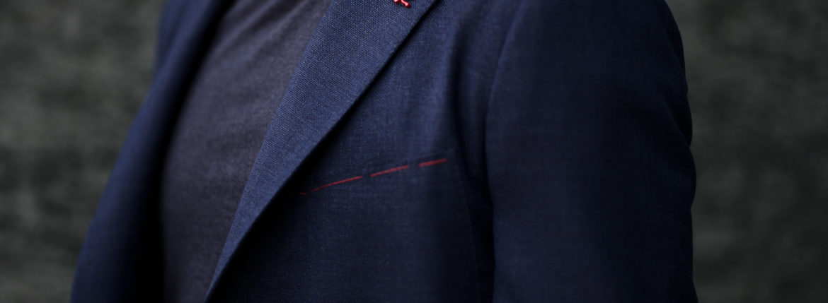 ISAIA (イザイア) POMPEI (ポンペイ) ウールシルク ホップサック サマー ジャケット NAVY (ネイビー・810) Made in italy (イタリア製) 2020 春夏新作 愛知 名古屋 altoediritto アルトエデリット