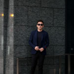 ISAIA (イザイア) POMPEI (ポンペイ) ウールシルク ホップサック サマー ジャケット NAVY (ネイビー・810) Made in italy (イタリア製) 2020 春夏新作のイメージ