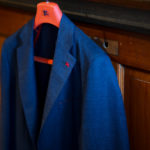 ISAIA (イザイア) POMPEI (ポンペイ) ウールシルク ホップサック サマー ジャケット NAVY (ネイビー・810) Made in italy (イタリア製) 2020 春夏新作のイメージ