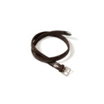 J&M DAVIDSON (ジェイアンドエムデヴィッドソン) ENVELOPE BUCKLE TIP END PLAITED BELT 25MM (エンベロープバックルチップエンドプレーテッドベルト 25mm)  47461SP COWHIDE LEATHER (カウハイドレザー) プンターレ メッシュベルト HAVANA (ハバナ・650) Made in italy (イタリア製) 2020 春夏新作 【入荷しました】【フリー分発売開始】のイメージ