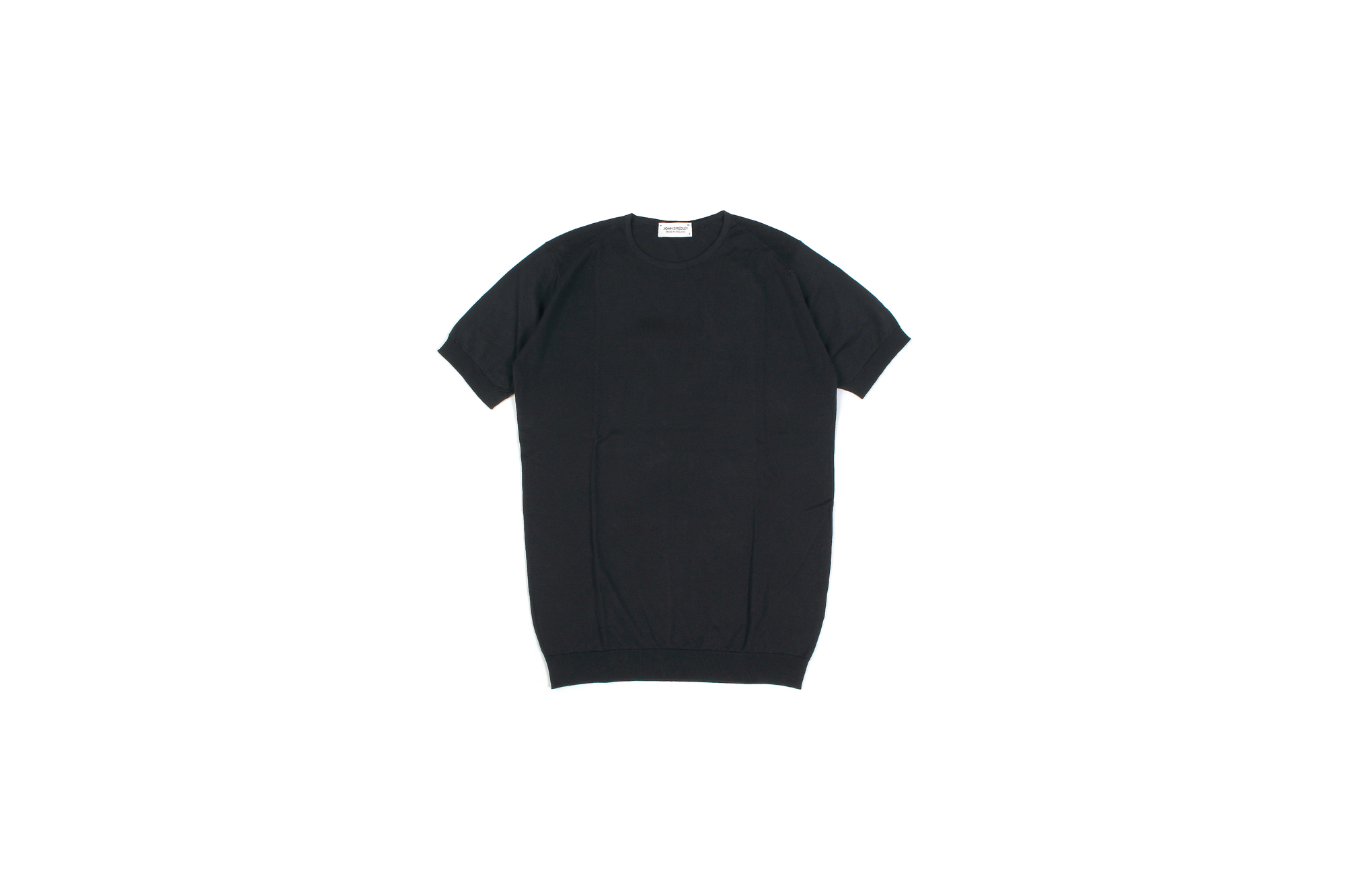 JOHN SMEDLEY(ジョンスメドレー) BELDEN (ベルデン) SEA ISLAND COTTON (シーアイランドコットン) ショートスリーブ コットンニット Tシャツ BLACK (ブラック) Made in England (イギリス製) 2020 春夏新作 愛知 名古屋 altoediritto アルトエデリット