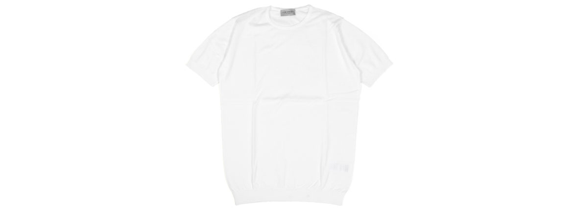 JOHN SMEDLEY(ジョンスメドレー) BELDEN (ベルデン) SEA ISLAND COTTON (シーアイランドコットン) ショートスリーブ コットンニット Tシャツ WHITE (ホワイト) Made in England (イギリス製) 2020 春夏新作 愛知 名古屋 altoediritto アルトエデリット