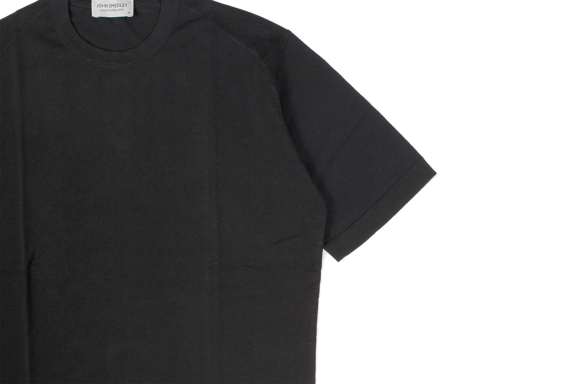 JOHN SMEDLEY(ジョンスメドレー) LORCA (ロルカ) SEA ISLAND COTTON (シーアイランドコットン) コットンニット Tシャツ BLACK (ブラック) Made in England (イギリス製) 2020 春夏新作 愛知 名古屋 altoediritto アルトエデリット