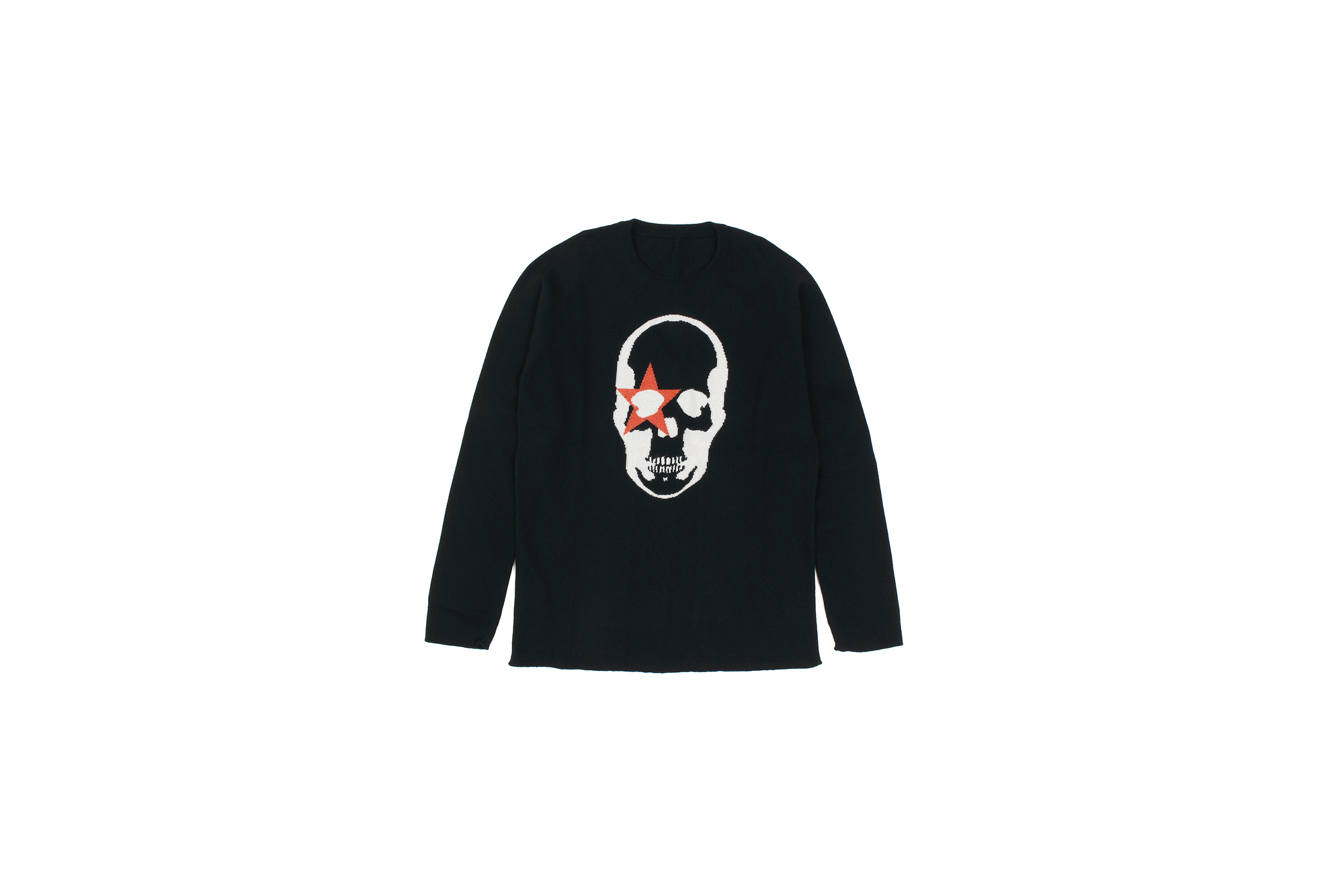 lucien pellat-finet(ルシアン ペラフィネ) KISS Skull Cashmere Sweater (キッス スカル カシミア セーター) インターシャ カシミア スカル セーター BLACK × NIVEOUS (ブラック × ホワイト) made in scotland (スコットランド製) 2020 春夏新作 愛知 名古屋 altoediritto アルトエデリット