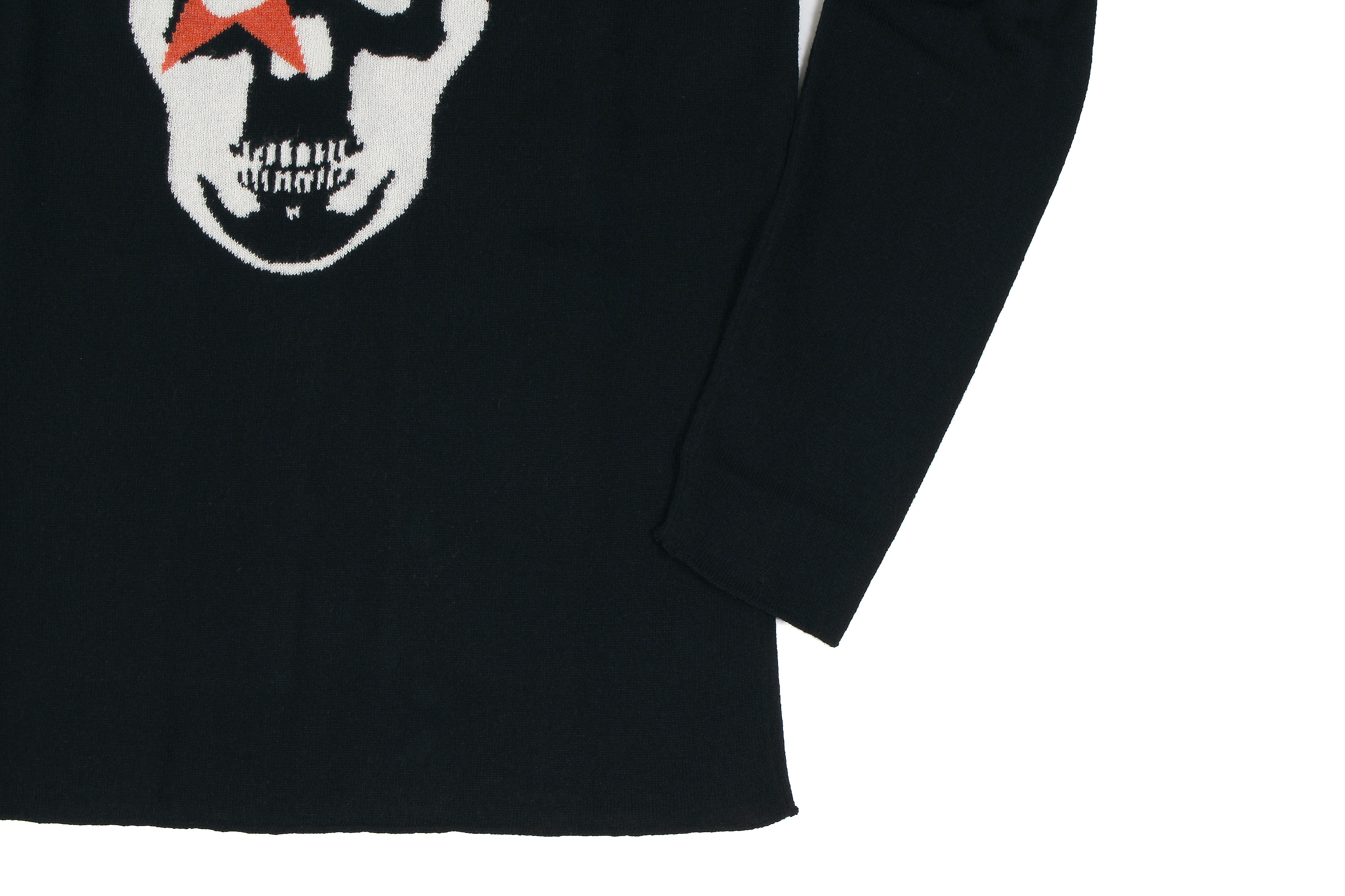 lucien pellat-finet(ルシアン ペラフィネ) KISS Skull Cashmere Sweater (キッス スカル カシミア セーター) インターシャ カシミア スカル セーター BLACK × NIVEOUS (ブラック × ホワイト) made in scotland (スコットランド製) 2020 春夏新作 愛知 名古屋 altoediritto アルトエデリット