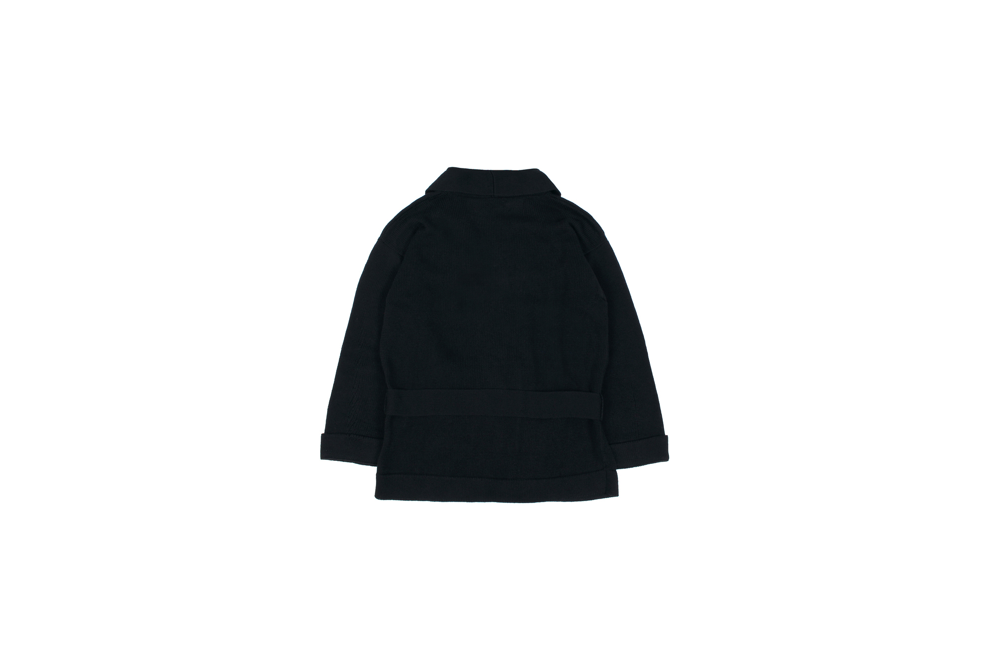 Settefili Cashmere (セッテフィーリ カシミア) Belted Shawl Collar Cardigan (ベルテッド ショールカラー カーディガン) リネンコットン ニット カーディガン BLACK (ブラック・MA12) made in italy (イタリア製)  2020 春夏新作 愛知 名古屋 altoediritto アルトエデリット