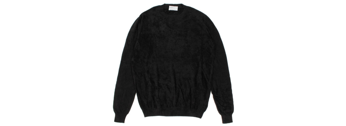Settefili Cashmere (セッテフィーリ カシミア) Pile Knit Sweater パイルニットセーター BLACK (ブラック・GD03) made in italy (イタリア製) 2020 春夏新作 愛知 名古屋 altoediritto アルトエデリット