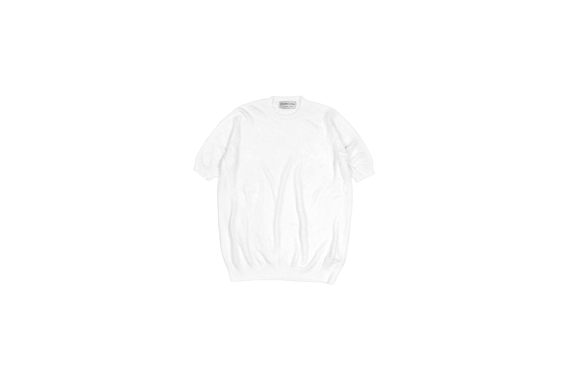 Settefili Cashmere (セッテフィーリ カシミア) Pile Knit T-shirt パイルニットTシャツ WHITE (ホワイト・GD01) made in italy (イタリア製) 2020 春夏新作 愛知 名古屋 altoediritto アルトエデリット