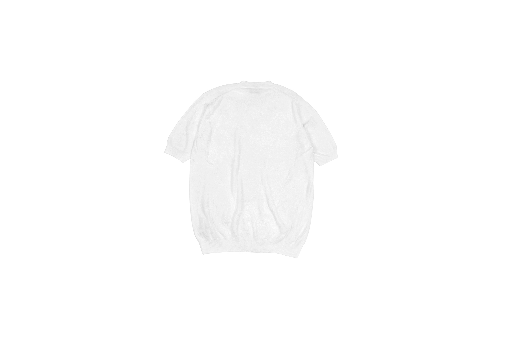 Settefili Cashmere (セッテフィーリ カシミア) Pile Knit T-shirt パイルニットTシャツ WHITE (ホワイト・GD01) made in italy (イタリア製) 2020 春夏新作 愛知 名古屋 altoediritto アルトエデリット