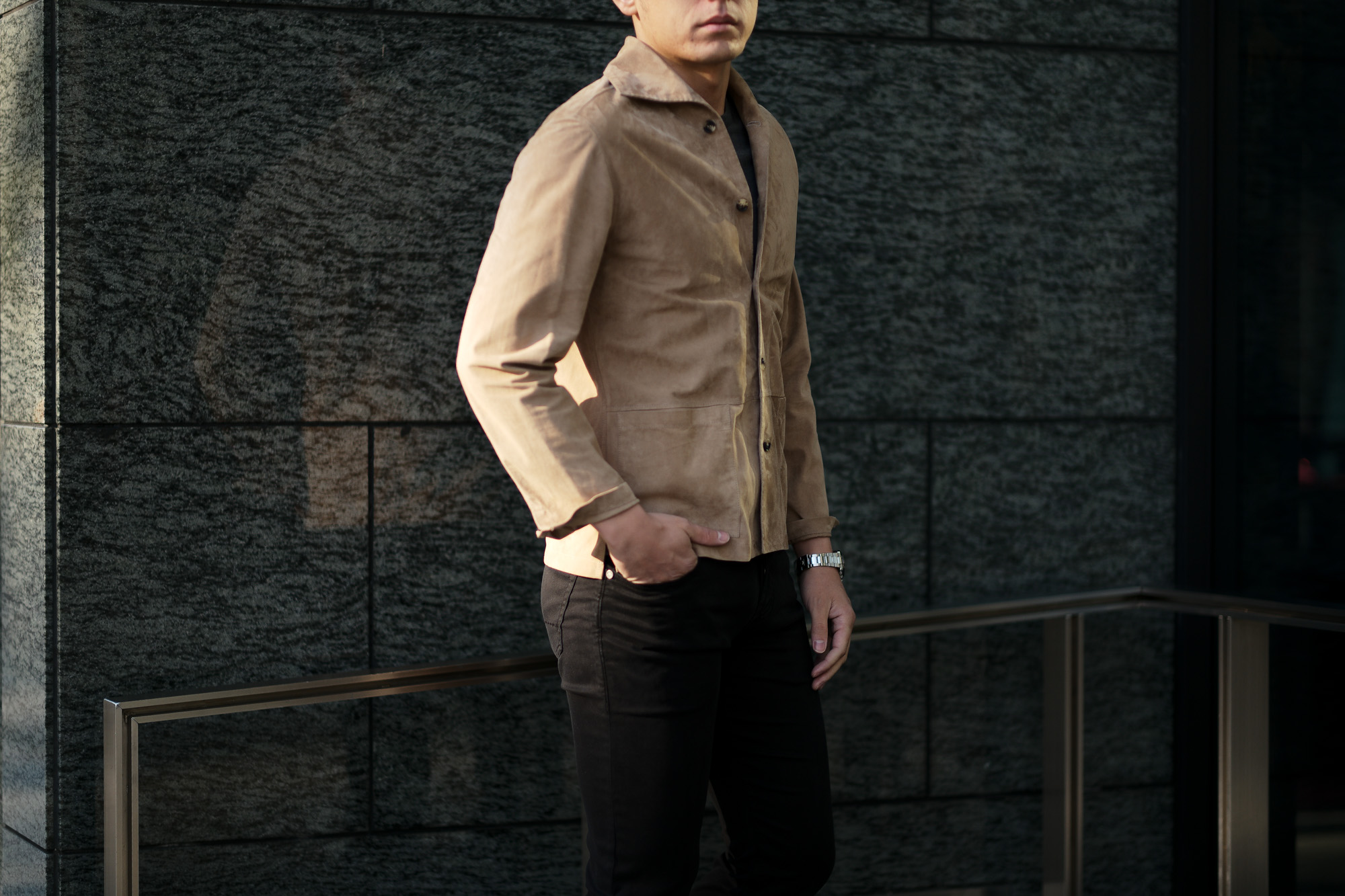 Alfredo Rifugio (アルフレード リフージオ) 20E326HM CAMOSCIO Summer Suede Leather Shirts サマースウェード レザーシャツ BEIGE(ベージュ) made in italy (イタリア製) 2020 春夏新作 alfredorifujio アルフレードリフージオ 愛知 名古屋 Alto e Diritto アルト エ デリット alto e diritto アルトエデリット レザージャケット 素肌にレザー 42,44,46,48,50,52