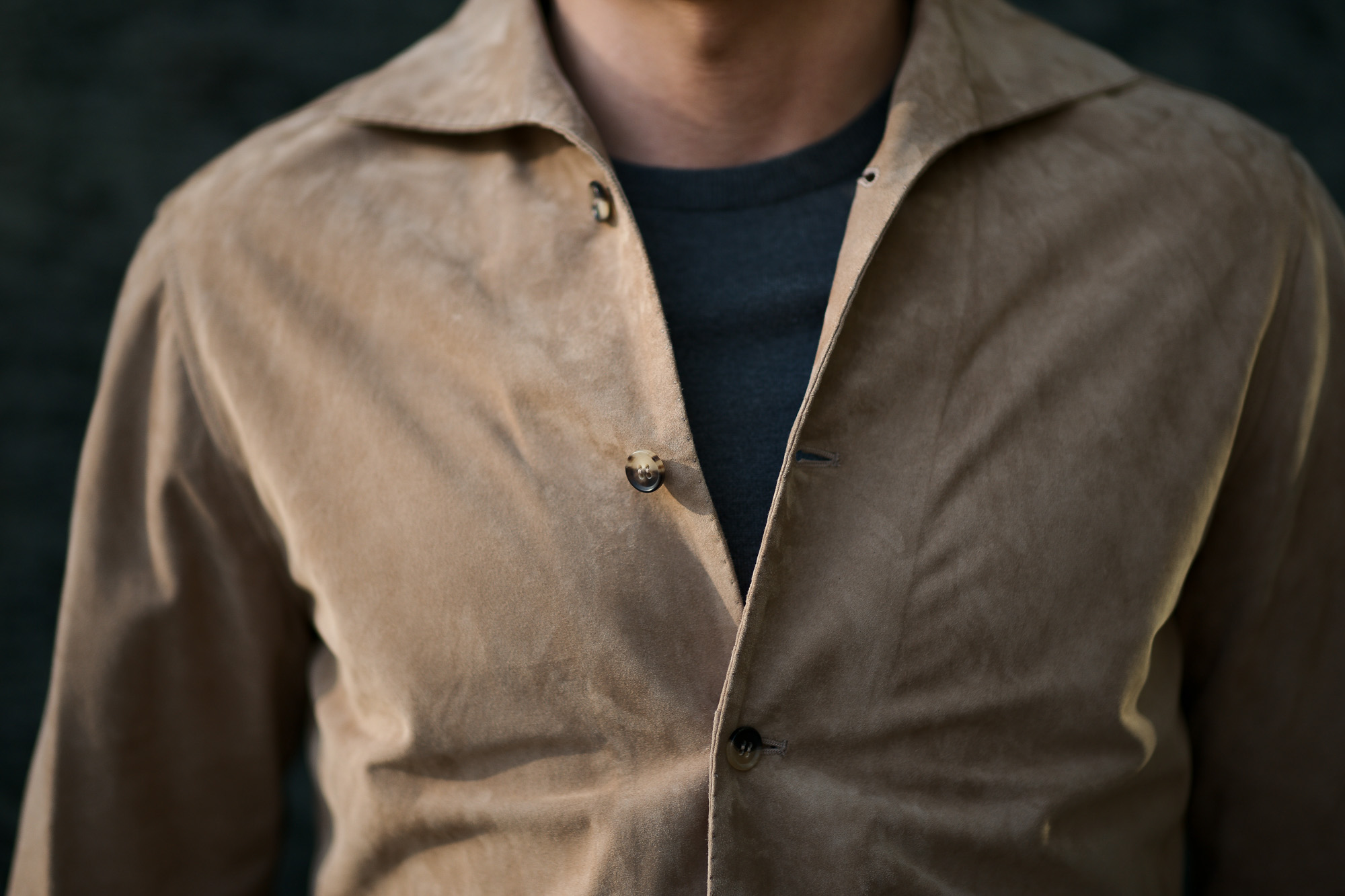 Alfredo Rifugio (アルフレード リフージオ) 20E326HM CAMOSCIO Summer Suede Leather Shirts サマースウェード レザーシャツ BEIGE(ベージュ) made in italy (イタリア製) 2020 春夏新作 alfredorifujio アルフレードリフージオ 愛知 名古屋 Alto e Diritto アルト エ デリット alto e diritto アルトエデリット レザージャケット 素肌にレザー 42,44,46,48,50,52