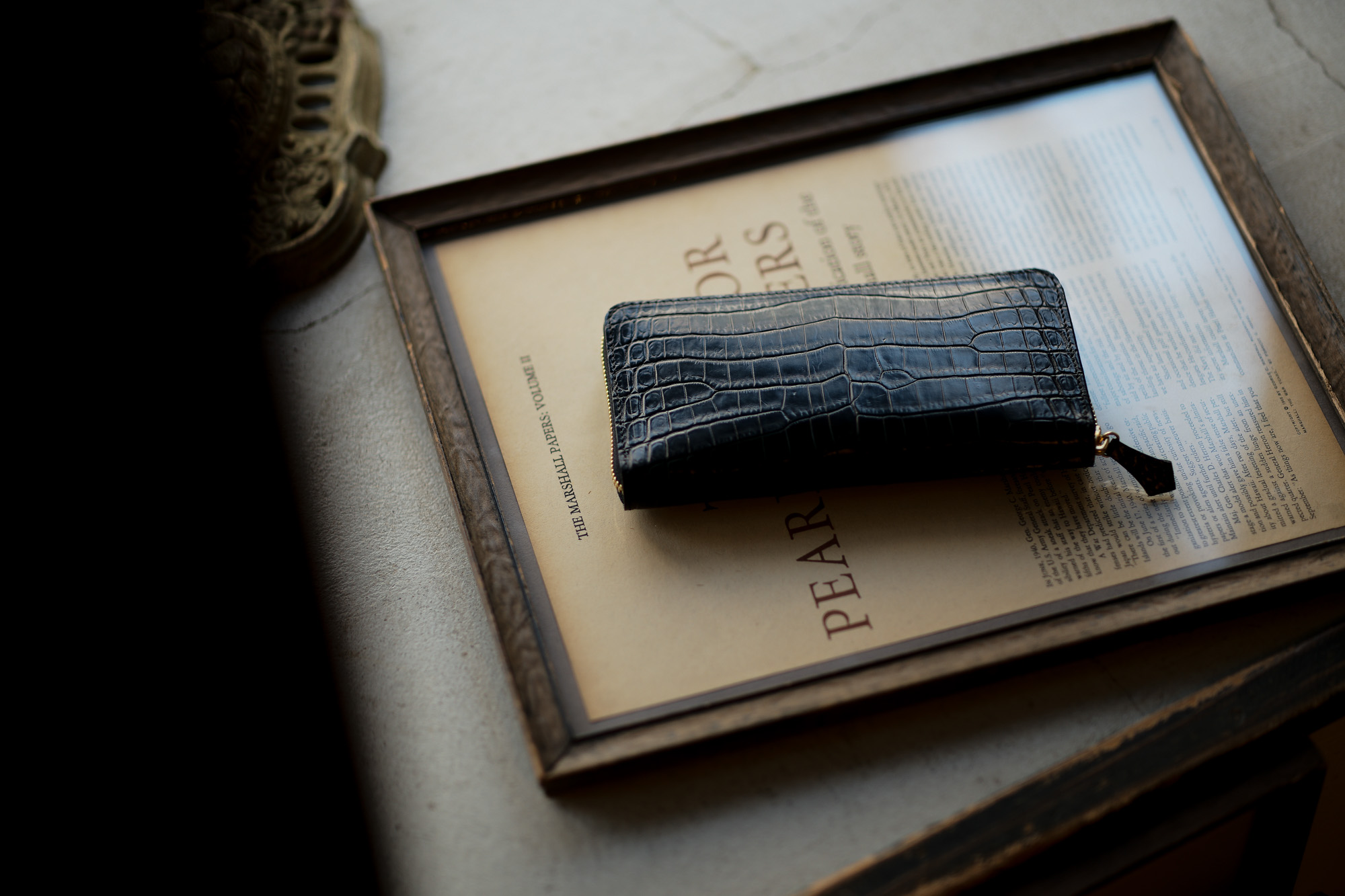 Cisei × 山本製鞄 (シセイ × 山本製鞄) Crocodile Long Wallet (クロコダイル ロング ウォレット) Nile Crocodile Leather (ワニ革) ナイル クロコダイル ウォレット 長財布 BLACK(ブラック)  Made in Japan (日本製) 2020 cisei yamamotoseiho トートバック クロコ 愛知 名古屋 Alto e Diritto アルト エ デリット