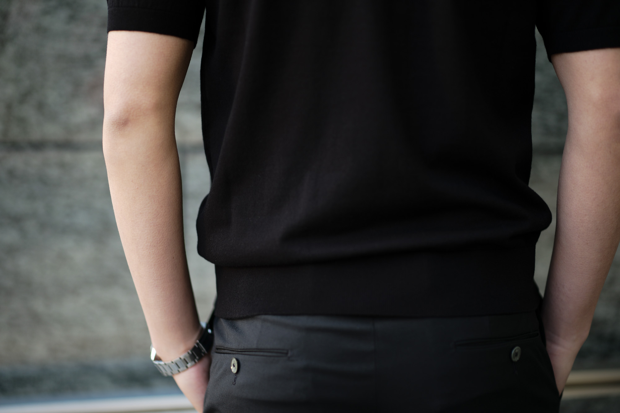 Cruciani(クルチアーニ) 33G Knit Polo Shirt 33ゲージ コットン ニット ポロシャツ BLACK (ブラック・Z0048) made in italy (イタリア製) 2020 春夏新作 愛知 名古屋 altoediritto アルトエデリット