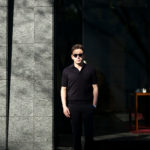 Cruciani(クルチアーニ) 33G Knit Polo Shirt 33ゲージ コットン ニット ポロシャツ NAVY (ネイビー・Z0064) made in italy (イタリア製) 2020 春夏新作のイメージ