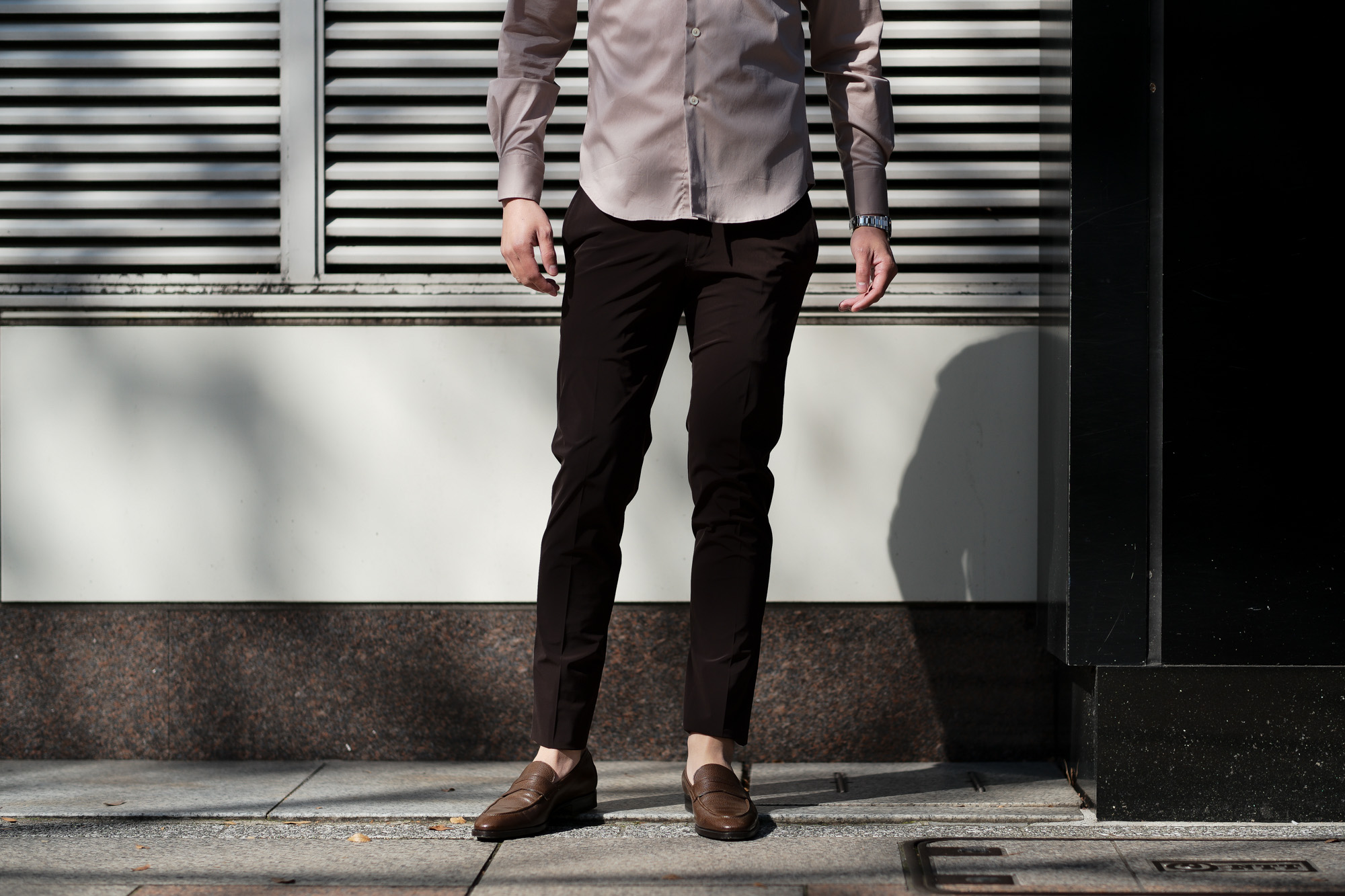 cuervo bopoha (クエルボ ヴァローナ) Sartoria Collection (サルトリア コレクション) Brad (ブラッド) WASHABLE 2WAY SUPER COMFORT NYLON ウォッシャブル ストレッチ ナイロン スラックス BROWN (ブラウン) MADE IN JAPAN (日本製) 2020 春夏新作 愛知 名古屋 altoediritto アルトエデリット