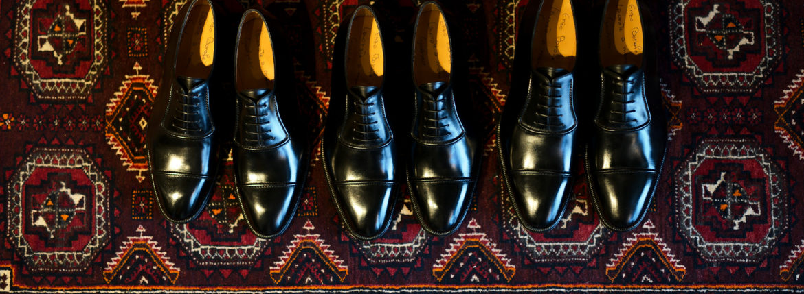 ENZO BONAFE (エンツォボナフェ) ART.3998 mod Straight Tip Shoes Du Puy Vitello デュプイ社ボックスカーフ ストレートチップシューズ NERO (ブラック) made in italy (イタリア製) 2020 春夏新作 【Special Model】【Alto e Diritto 別注】のイメージ