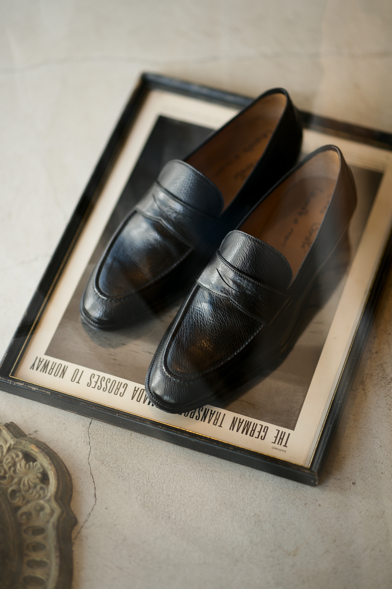 ENZO BONAFE(エンツォボナフェ) ART. EB-08 Coin Loafer コインローファー LAMA ラマレザー ドレスシューズ ローファー NERO(ブラック) made in italy (イタリア製) 2020 春夏新作 愛知 名古屋 enzobonafe エンツォボナフェ eb08 ローファー altoediritto アルトエデリット コードバン