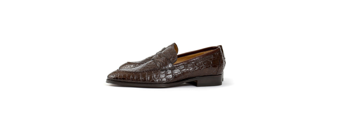 ENZO BONAFE (エンツォボナフェ) ART. EB-08 Crocodile Coin Loafer (クロコダイル コイン ローファー) Mat Crocodile Leather マット クロコダイル レザー ドレスシューズ ローファー COCCO DARK BROWN (ブラウン) made in italy (イタリア製) 2020 春夏新作 愛知 名古屋 enzobonafe エンツォボナフェ eb08