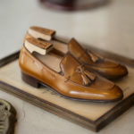 ENZO BONAFE(エンツォボナフェ) ART. EB-41 Tassel Loafer タッセルローファー Du Puy Vitello デュプイ社 ボックスカーフ ドレスシューズ ローファー ELISE(タン) made in italy (イタリア製) 2020のイメージ