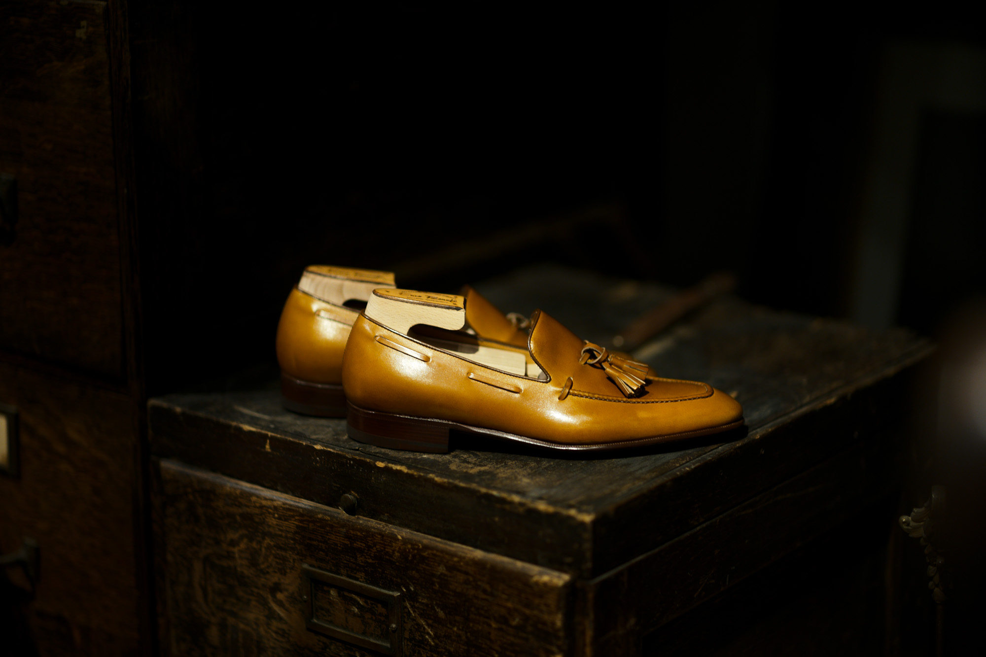 ENZO BONAFE(エンツォボナフェ) ART. EB-41 Tassel Loafer タッセルローファー Du Puy Vitello デュプイ社 ボックスカーフ ドレスシューズ ローファー ELISE(タン) made in italy (イタリア製) 2020