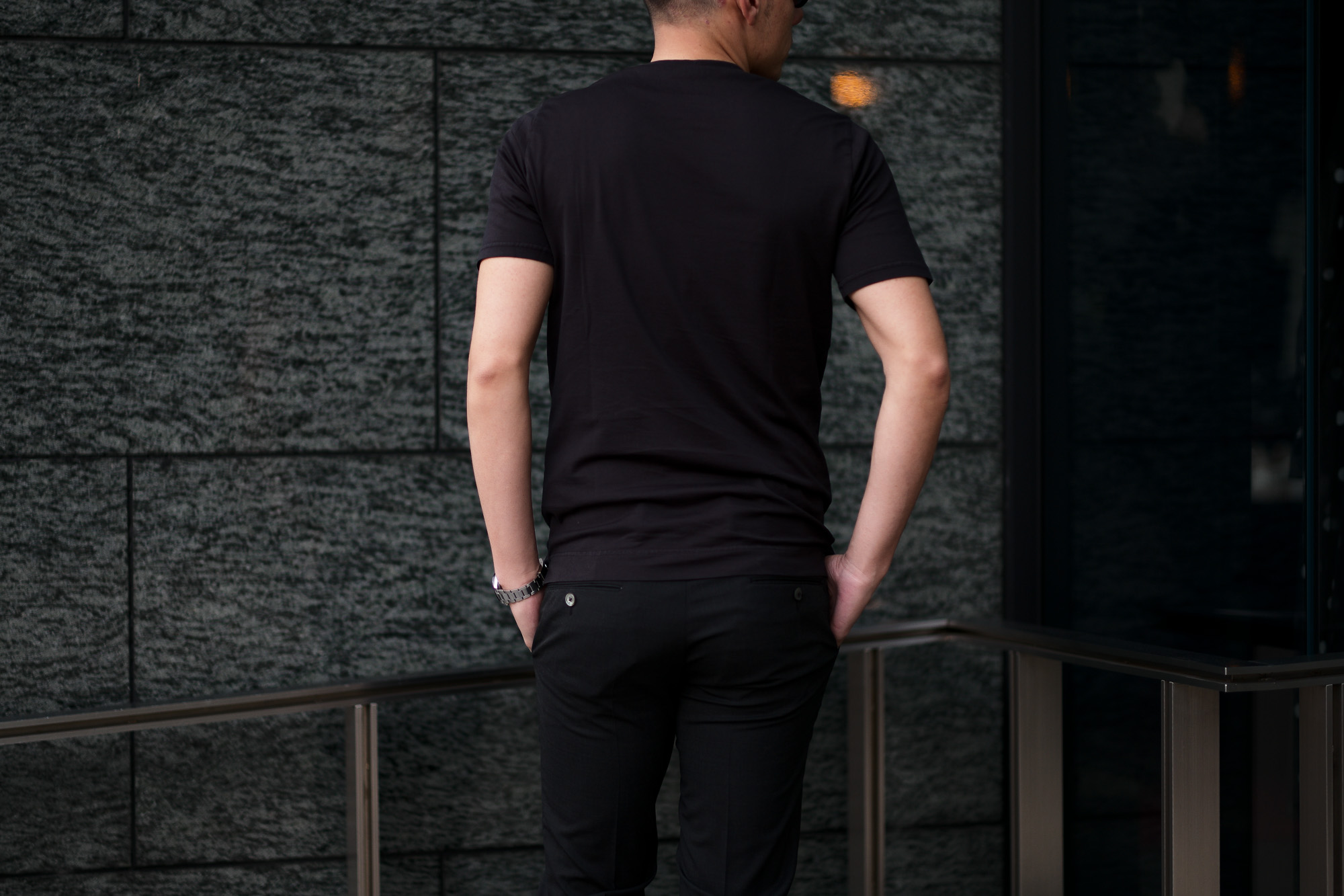 FEDELI(フェデーリ) Crew Neck T-shirt (クルーネック Tシャツ) ギザコットン Tシャツ BLACK (ブラック・36) made in italy (イタリア製) 2020 春夏新作 愛知 名古屋 altoediritto アルトエデリット TEE