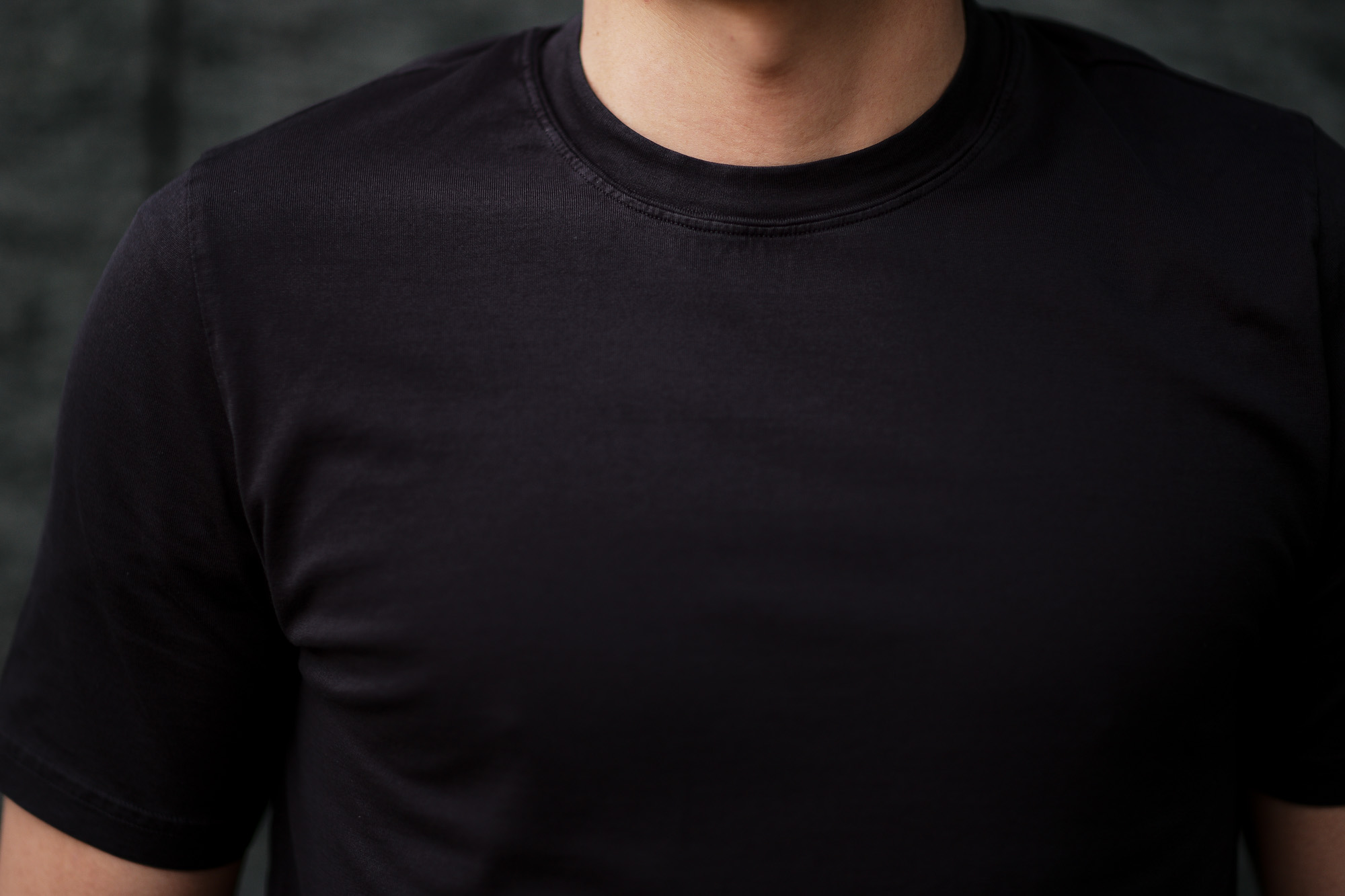 FEDELI(フェデーリ) Crew Neck T-shirt (クルーネック Tシャツ) ギザコットン Tシャツ BLACK (ブラック・36) made in italy (イタリア製) 2020 春夏新作 愛知 名古屋 altoediritto アルトエデリット TEE