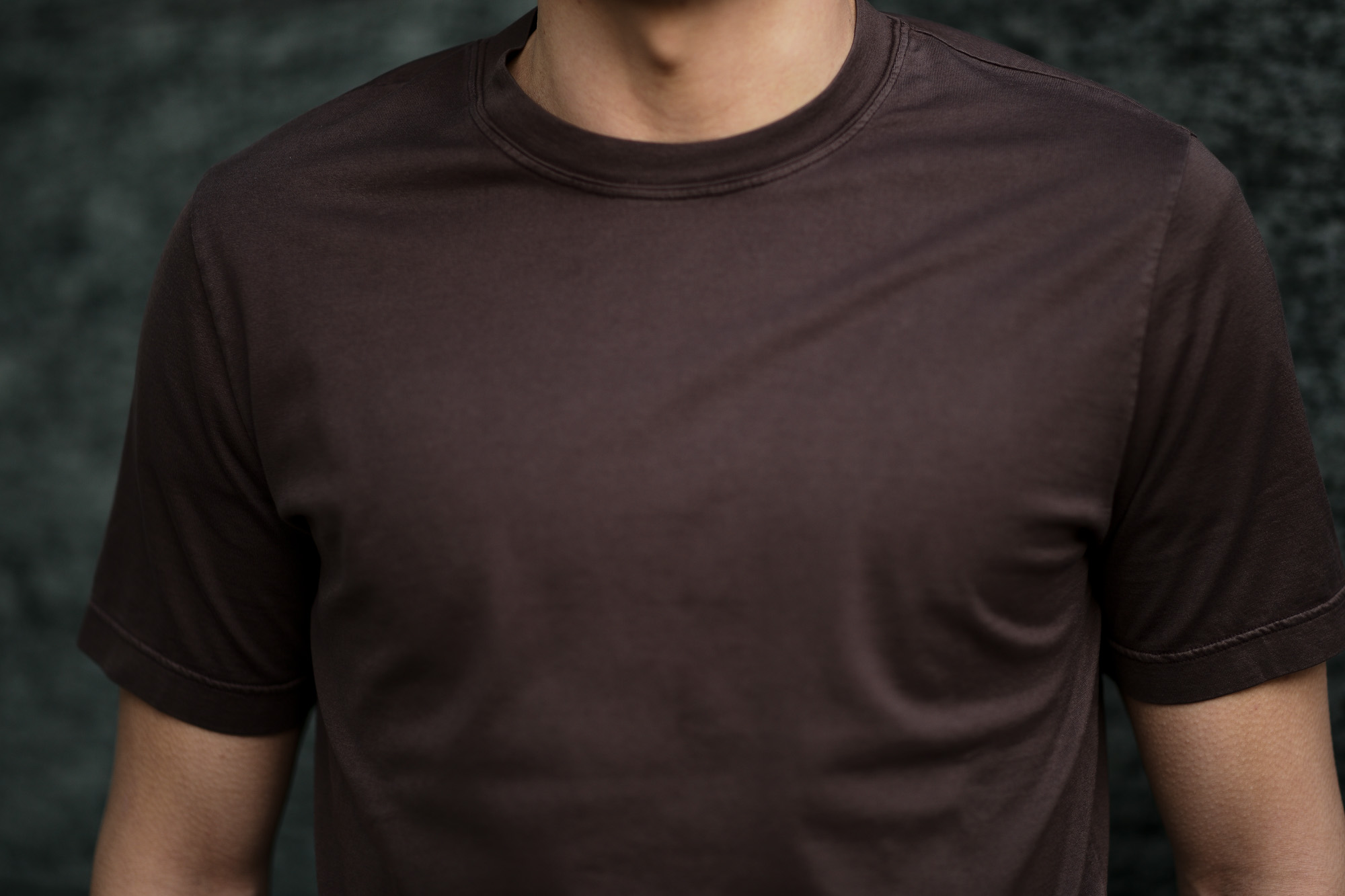 FEDELI(フェデーリ) Crew Neck T-shirt (クルーネック Tシャツ) ギザコットン Tシャツ BROWN (ブラウン・811) made in italy (イタリア製) 2020 春夏新作 愛知 名古屋 altoediritto アルトエデリット TEE
