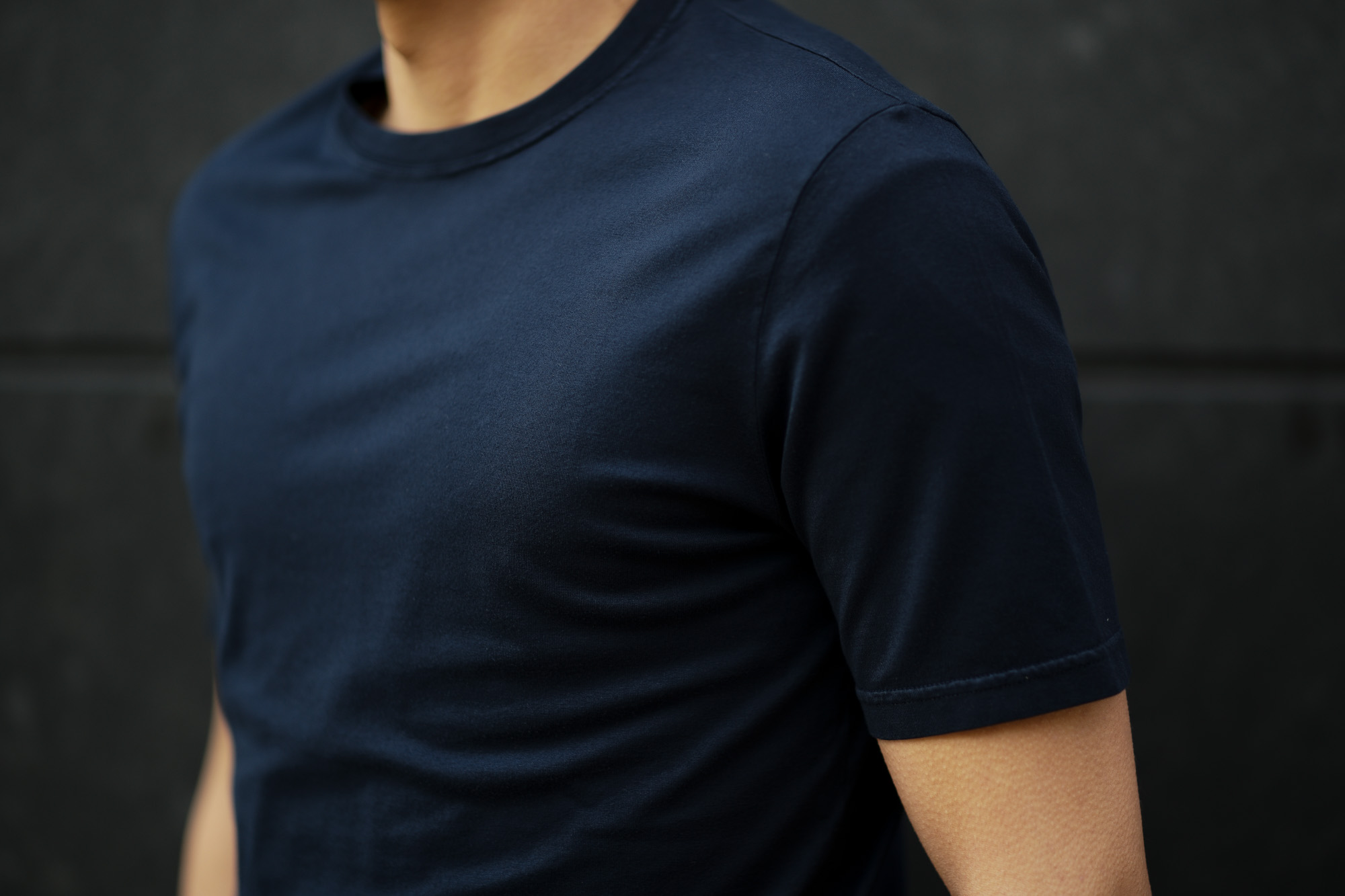 FEDELI(フェデーリ) Crew Neck T-shirt (クルーネック Tシャツ) ギザコットン Tシャツ NAVY (ネイビー・626) made in italy (イタリア製) 2020 春夏新作 愛知 名古屋 altoediritto アルトエデリット TEE