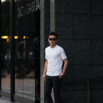 FEDELI(フェデーリ) Crew Neck T-shirt (クルーネック Tシャツ) ギザコットン Tシャツ WHITE (ホワイト・41) made in italy (イタリア製) 2020 春夏新作 【第2便 入荷】【発売開始】のイメージ