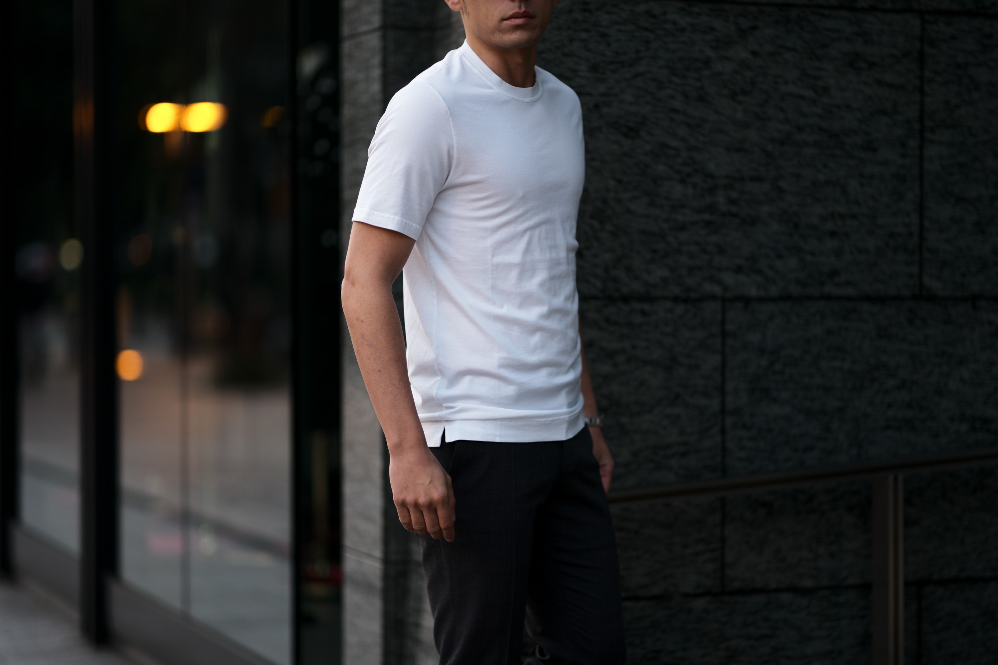 FEDELI(フェデーリ) Crew Neck T-shirt (クルーネック Tシャツ) ギザコットン Tシャツ WHITE (ホワイト・41) made in italy (イタリア製) 2020 春夏新作 愛知 名古屋 altoediritto アルトエデリット TEE