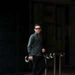 Finamore (フィナモレ) SEUL ITALIAN COLOR STRETCH COTTON SHIRTS ストレッチコットン ワンピースカラー シャツ OLIVE (オリーブ) made in italy (イタリア製) 2020 春夏新作 【第2便 入荷しました】【フリー分発売開始】のイメージ