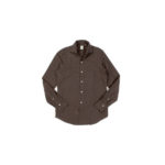Finamore (フィナモレ) SEUL ITALIAN COLOR COTTON LINEN SHIRTS コットンリネン ワンピースカラー シャツ BROWN (ブラウン・10) made in italy (イタリア製) 2020 春夏新作のイメージ
